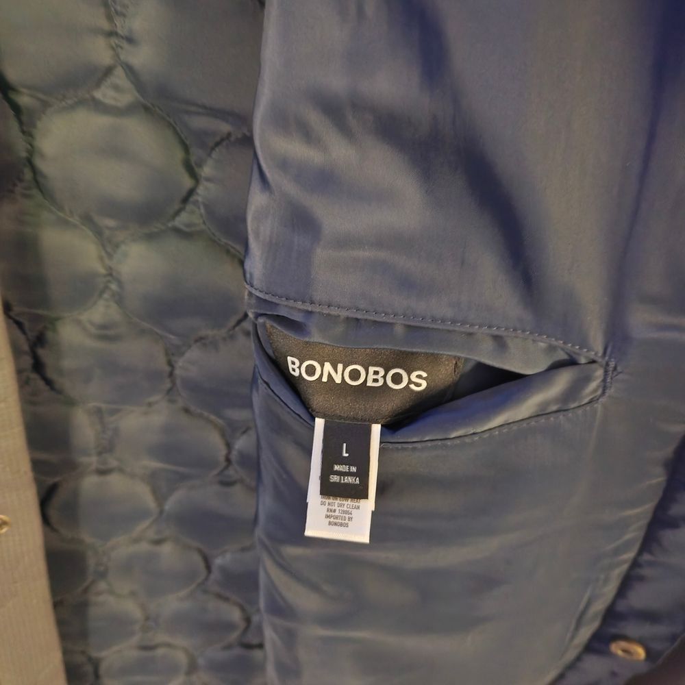 Bonobos Men's Black Quilted Jacket - Size L - Picture 3 of 3